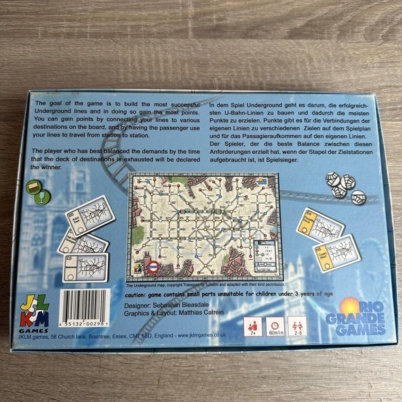 On the Underground Train Rio Grande Games Board Game - 98% complete in GUC - Picture 10 of 12